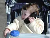 cell phone with baby