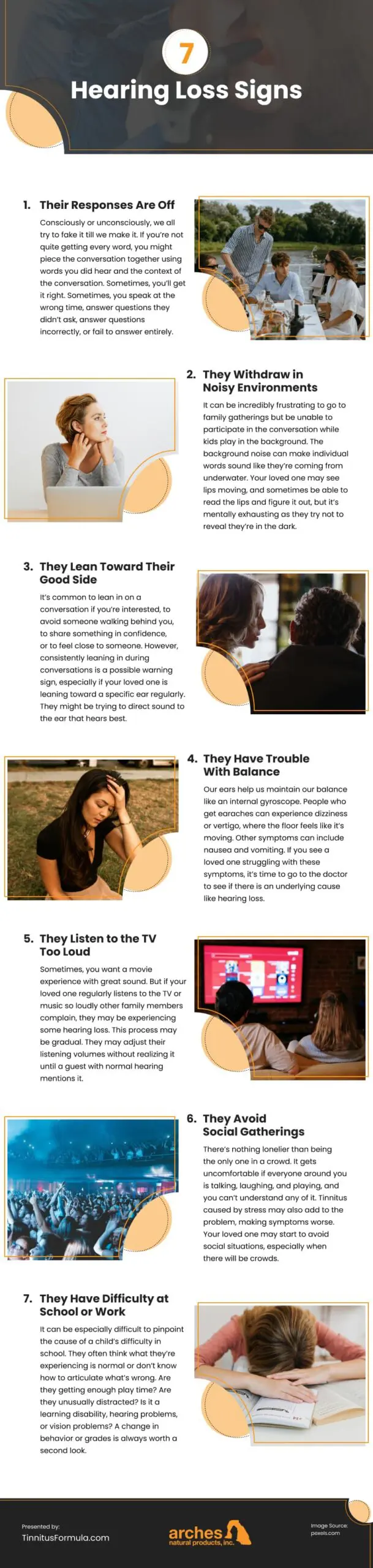 7 Hearing Loss Signs Infographic