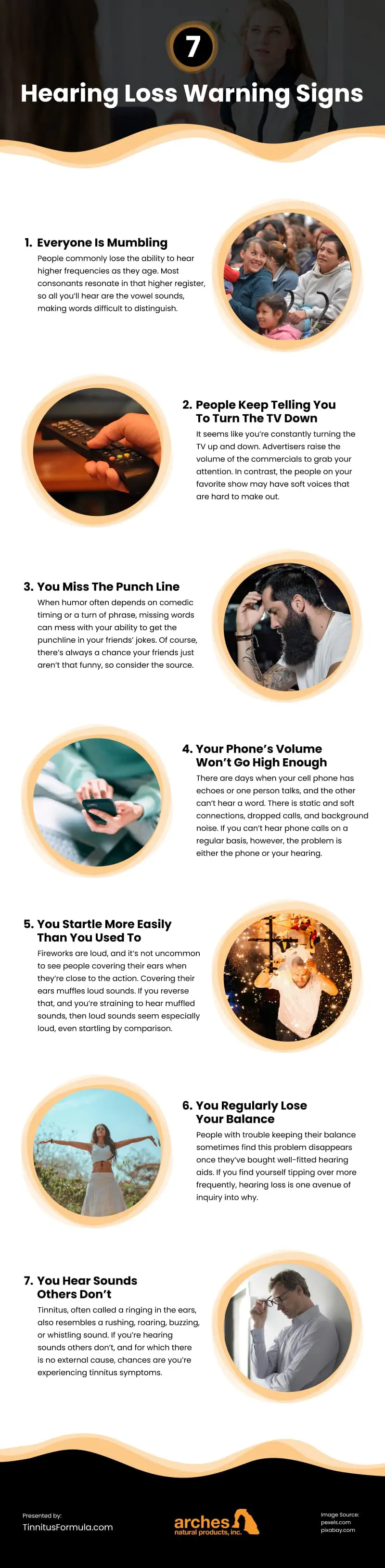 7 Hearing Loss Warning Signs Infographic