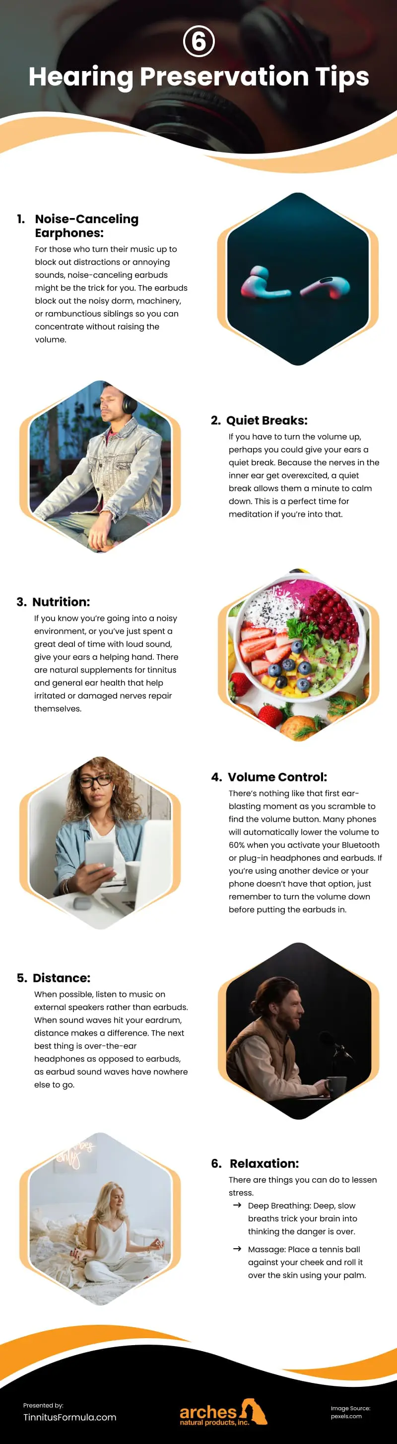 6 Hearing Preservation Tips Infographic