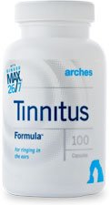 Bottle of Arches Tinnitus Formula with Ginkgo Max 26/7